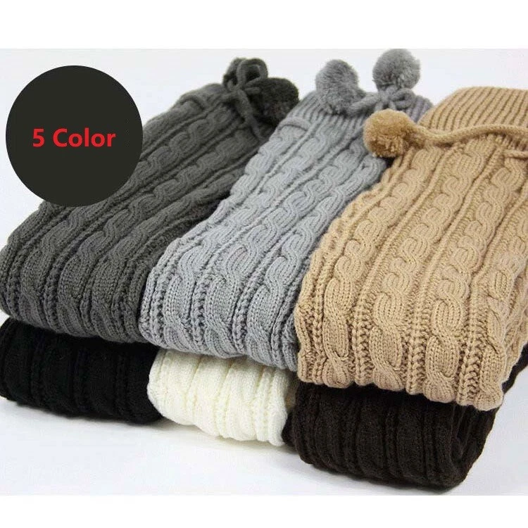 Women Winter Warmers Knitted Socks Over Knee Long Thigh High Boot Warm Stocking - Image 3 of 4