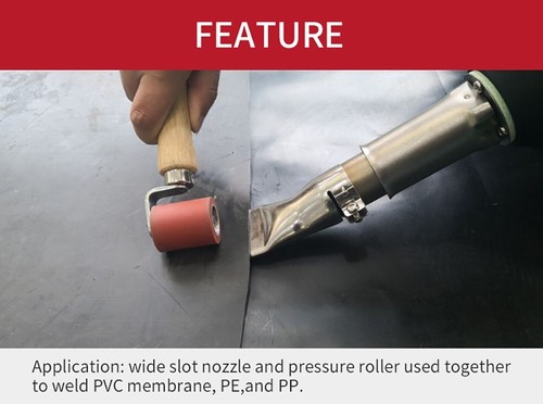 120V Professional 1600W Heat Gun Hot Air Torch Plastic Welder TPO PVC Tool - Afbeelding 10 van 11