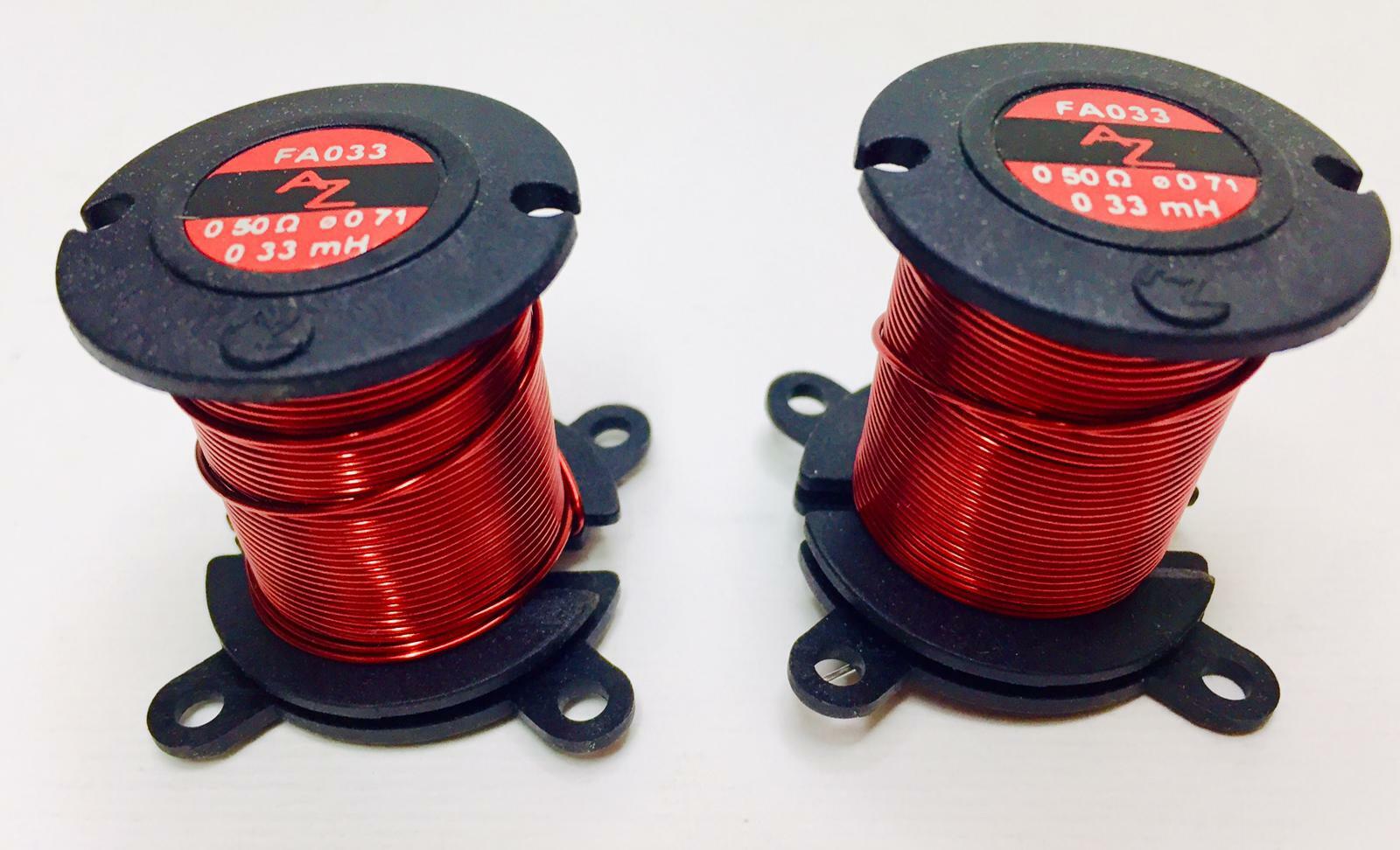 Coppia Induttanze 0,33 mH AZ COMP Professionale Filtri Passivi Hi-Fi