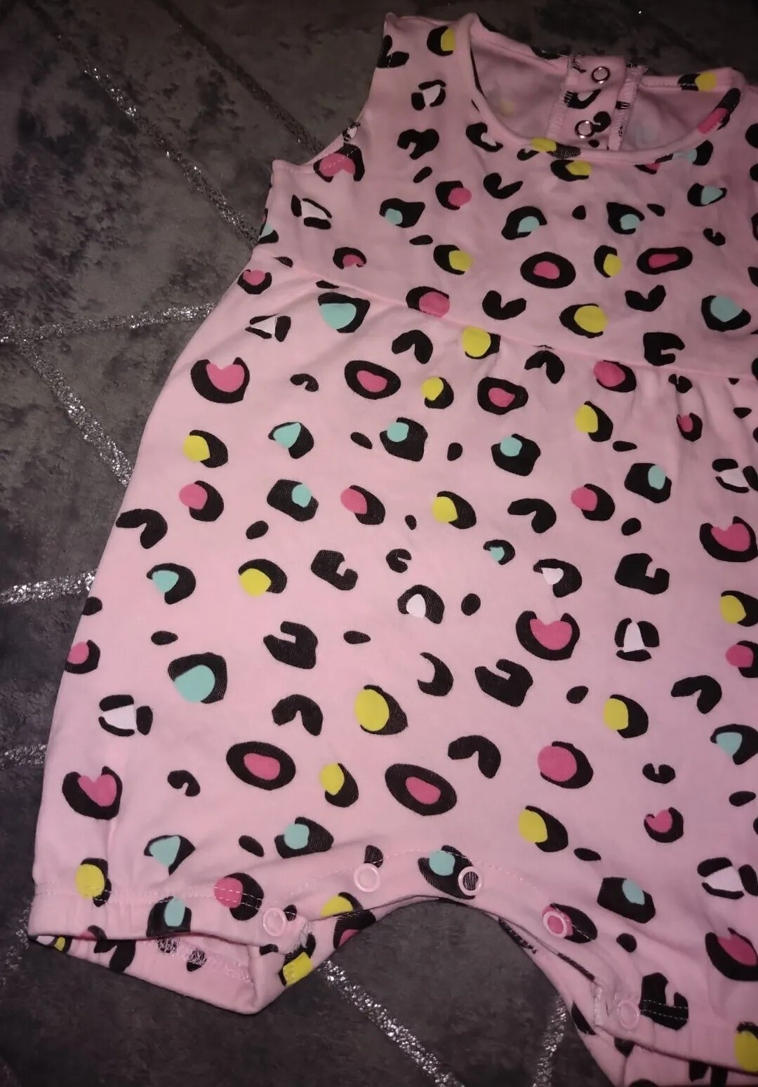 Pep&Co Girls Pink Bright Leopard Print All In One Playsuit 18-24 Months Sold Out image 3