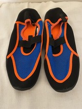 Water Shoes Slip On Unisex Big Kid Size 4/5 Blue Orange  Black River Beach Shoe