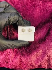 10KT Gold 0.95 CTW Diamond Hexagon Stud Women's Earrings