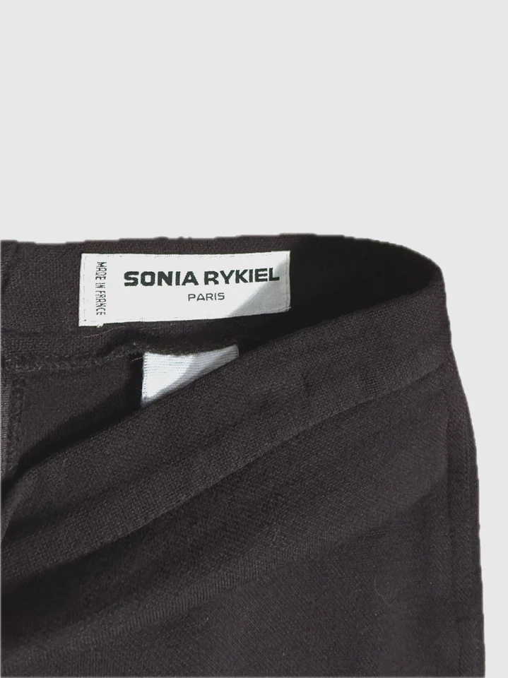 Falda Lápiz Sonia Rykiel Vintage Años 80 Marrón Oscuro Lana Corta Mini Diseñador Pequeña Foto 4 de 4