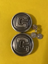 Lot of 2 University Of Connecticut Conchos with Screws 1 1/8” Wide New
