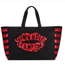 Victoria's Secret Weekender Tote Bag Lips Sequins