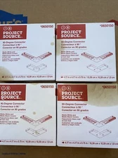 Project ~Source Linear 90-Degree Connector White/Black #065015 Coffee Stained