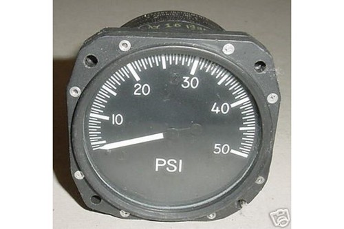 825-01, Cessna Aircraft 0-50 PSI Pressure Indicator