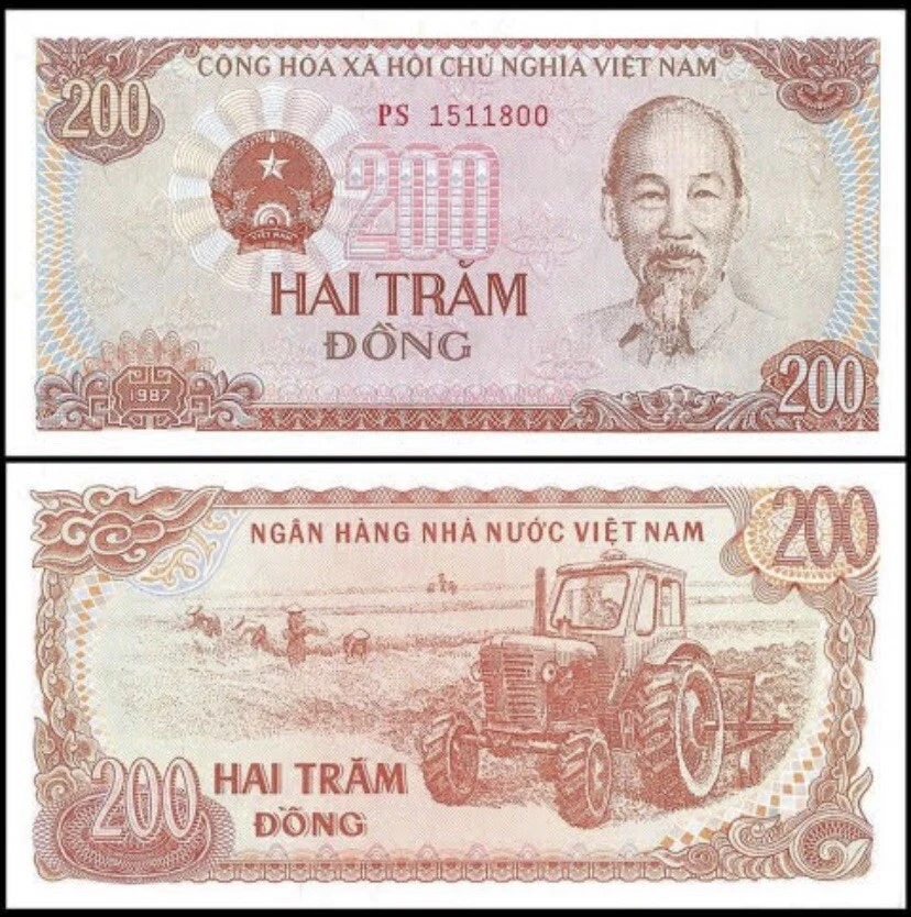 25+ 200 ₫ Denomination Banknote Vietnamese Paper Money for sale