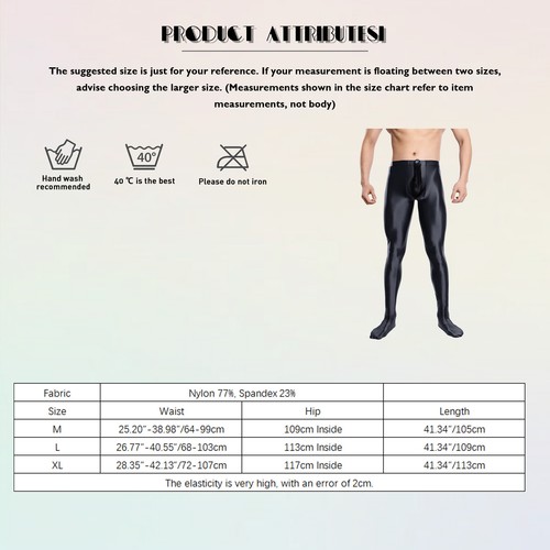 Mens Shiny Glossy Ultra Thin Pantyhose High Elastic Sheath Pouch Footed Tights - Picture 19 of 141