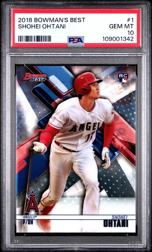 2018 BOWMAN'S BEST 1 SHOHEI OHTANI GEM MINT RC PSA 10 1342