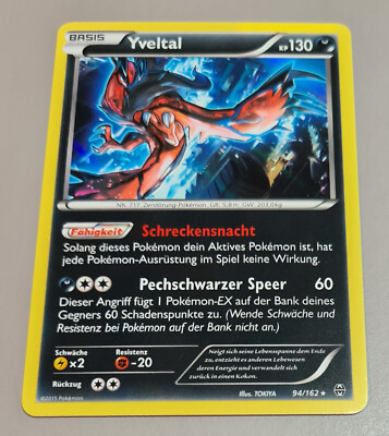 Yveltal # 94/162 Rare Holo TURBOstart (BREAKthrough) 2015 Pokemon German Mint