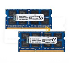 Kingston 2x 8GB DDR3 1333mhz 2RX8 PC3-10600S 204pin SODIMM Laptop Memory RAM