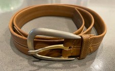 vintage 1970s Pierre Cardin cowhide belt light brown made in FRANCE 36
