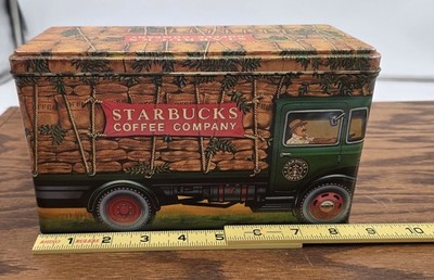 Starbucks Coffee Company Vintage Delivery Truck Tin Box Storage Container