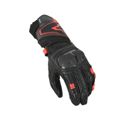 Macna Thandor Motorrad Motorrad Lederhandschuhe schwarz / rot