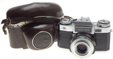 35mm CONTAFLEX ZEISS IKON FILM CAMERA CASED COMPUR-SYNCHRO SHUTTER TESSAR 2.8/50