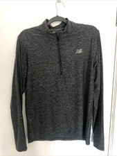 NEW New Balance Sweater Mens Medium Grey Pullover 1/2 Zip