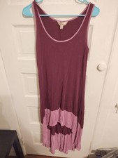Purple Maxi Dress Smooth Flowy High Low Excellent Condition Sundress Sz M