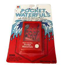 Vintage Sigillato Milton Bradley Pocket Waterfuls Water Tic Tac Toe Nuovo su Carta