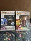 Funko Pop! Marvel Bundle Captain America Iron Man  (Facet) - (Exclusive) #1268