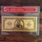 COA Gold Banknote Novelty Set Lot of 3 Notes $5 & $2 — photo 3