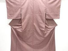 7590085: JAPANESE KIMONO / UNUSED / SILK / HAND WOVEN TSUMUGI / KIKKO KASURI