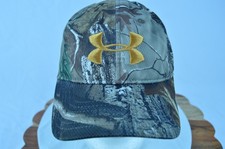 Under Armour Youth Snapback Hat Tree Camo Adjustable Cap Orange Logo