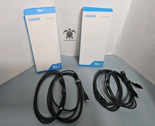 4 Pack Anker 60W Charger Cable USB-C to USB-C Fast Charging 6ft Braided Cable - 第 5/5 張圖片