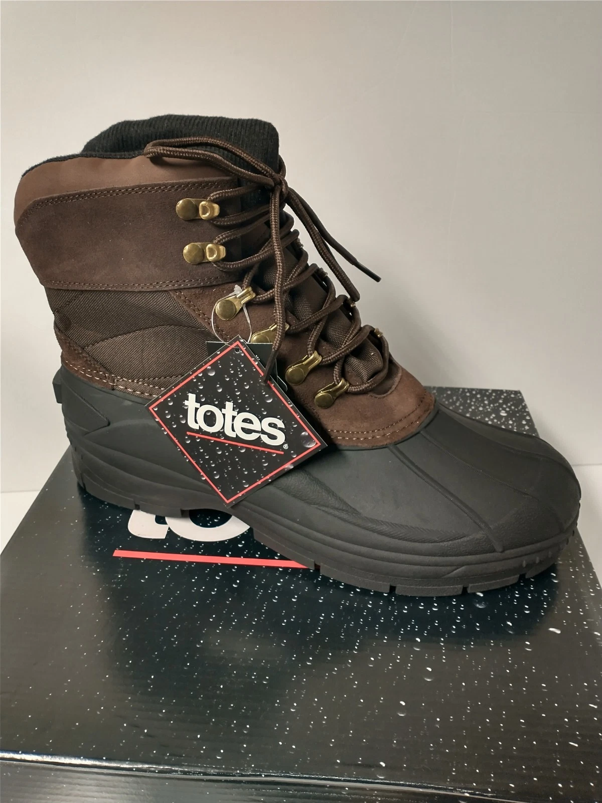 Totes Waterproof Snow Boots Style Rockybrown Rated -10 New Mens 8