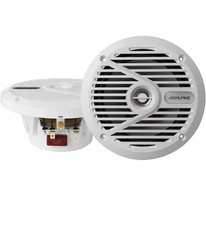 Alpine SPS-M601W 6-1/2" Marine Coaxial 2-Way Speaker - White Pair 