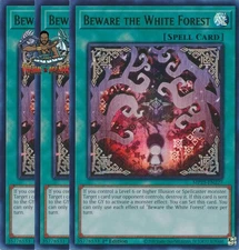 Yugioh! 3x Beware the White Forest MP25-EN227 Ultra Rare 1st Ed NM