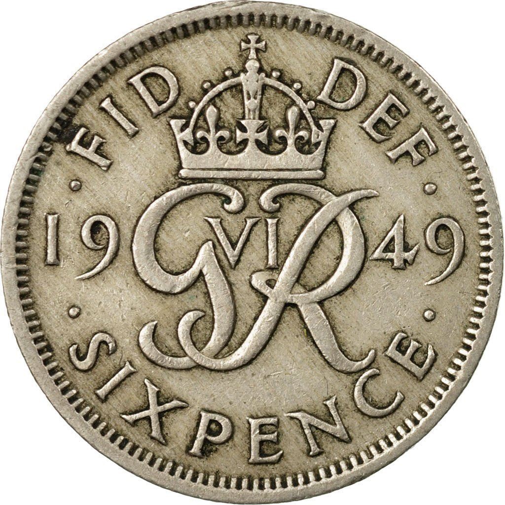 TouaregSilver ＆The Six‑Pence Token&more United Kingdom | 6 Pence Coin | George VI | KM:875 | 1949 - 1952