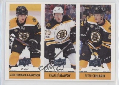 2017 Upper Deck Team Triples Jakob Forsbacka-Karlsson Charlie McAvoy #TT-BOS eb8