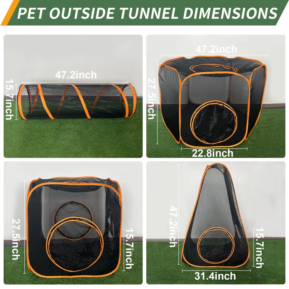 6 In1 Outdoor Cat Enclosure, Portable Outdoor & Indoor Cat Tent, Foldable Ten... - Image 2 of 4