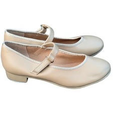 ABT Spotlights Tap Shoes Girls 10.5 Tan Synthetic Mary Jane Buckle Dance Classic