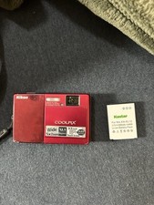 Nikon COOLPIX S70 12.1MP Digital Camera - Red read description