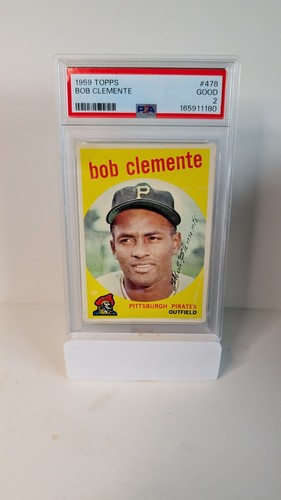 1959 Topps - Roberto Clemente #478 Bob on Card Pirates PSA 2