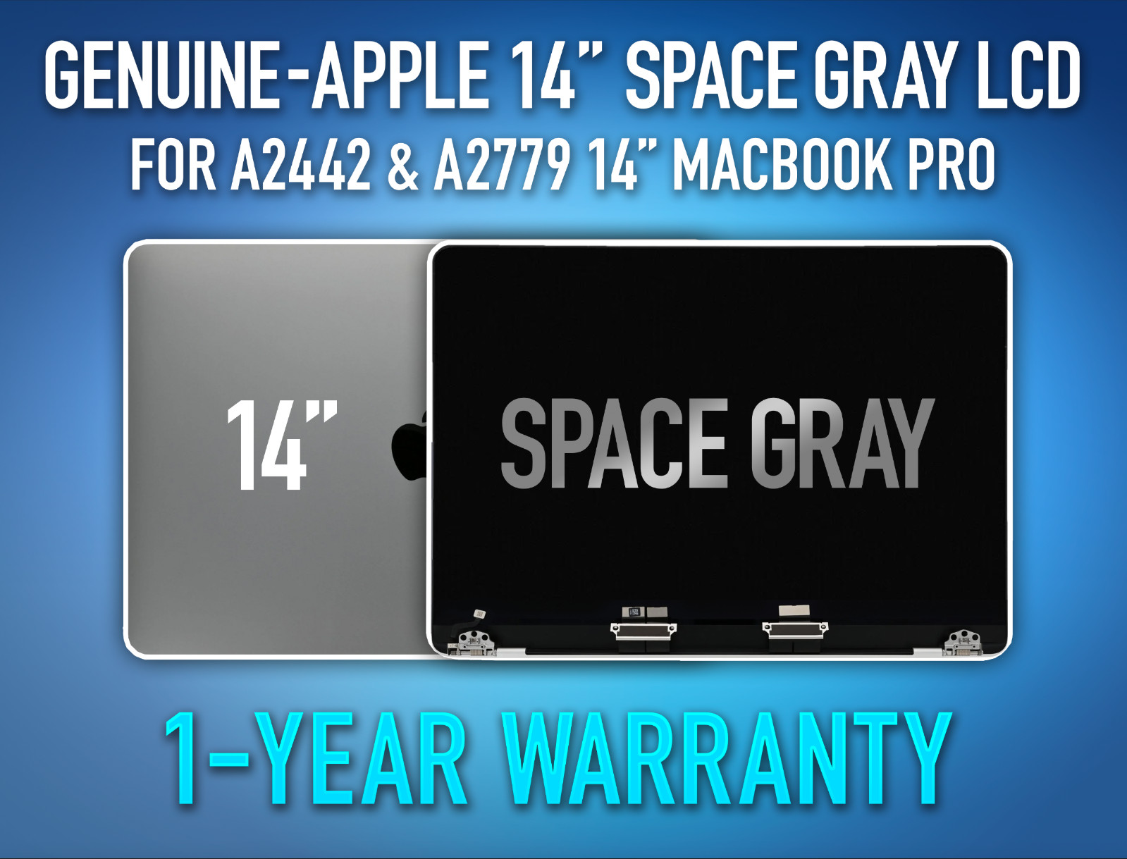 GENUINE APPLE "A" A2442 A2779 14" Space Gray LCD Display Assembly MacBook Pro