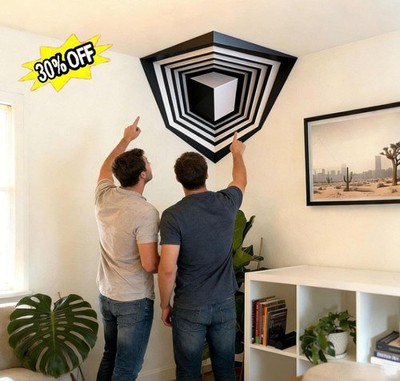 Impossible Corners Wall Art That Reshapes Reality,Removable 3D Optical Illusion