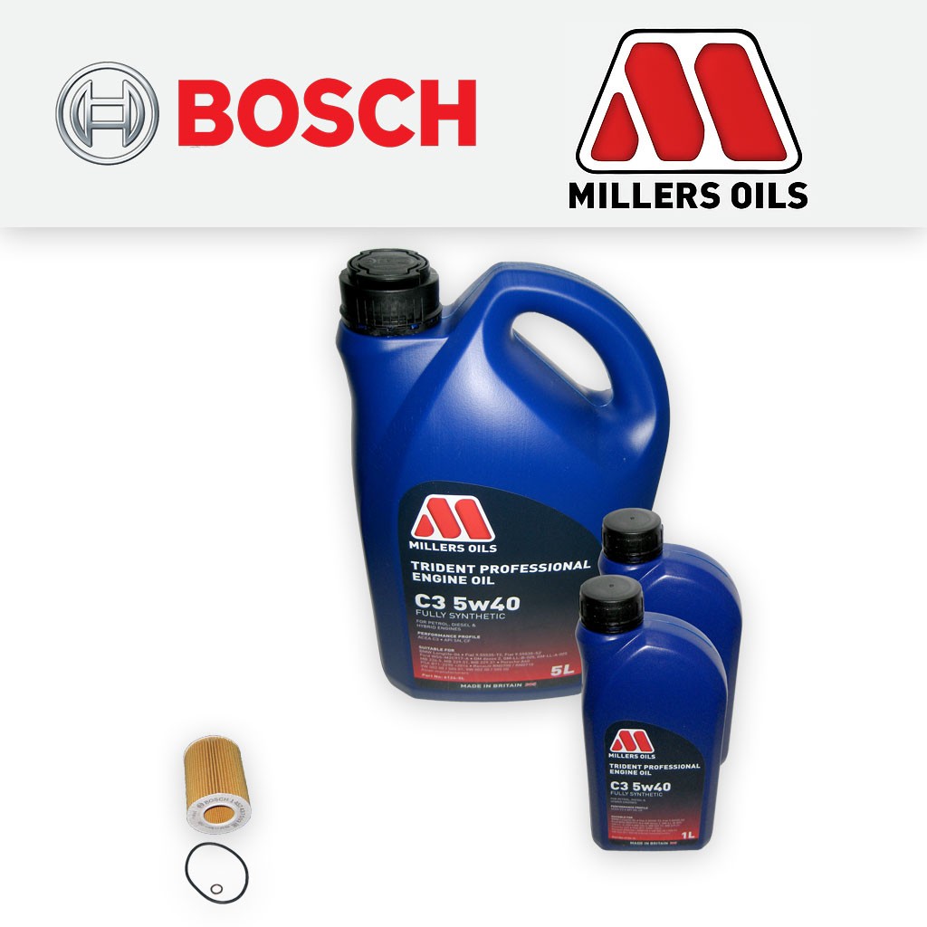 SERVICE KIT for BMW 5 SERIES (E39) 525I OIL FILTER +7L 5w40 LL OIL (2000-2003)
