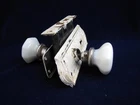 Antique Vintage Door Set -Milk Glass Knobs - Backplate - Mortise Lock NO KEY