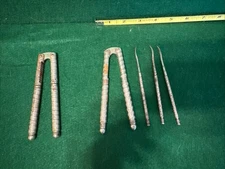 2 Antique  Nutcracker  & 3 Nut Picks Lobster Crab Shellfish