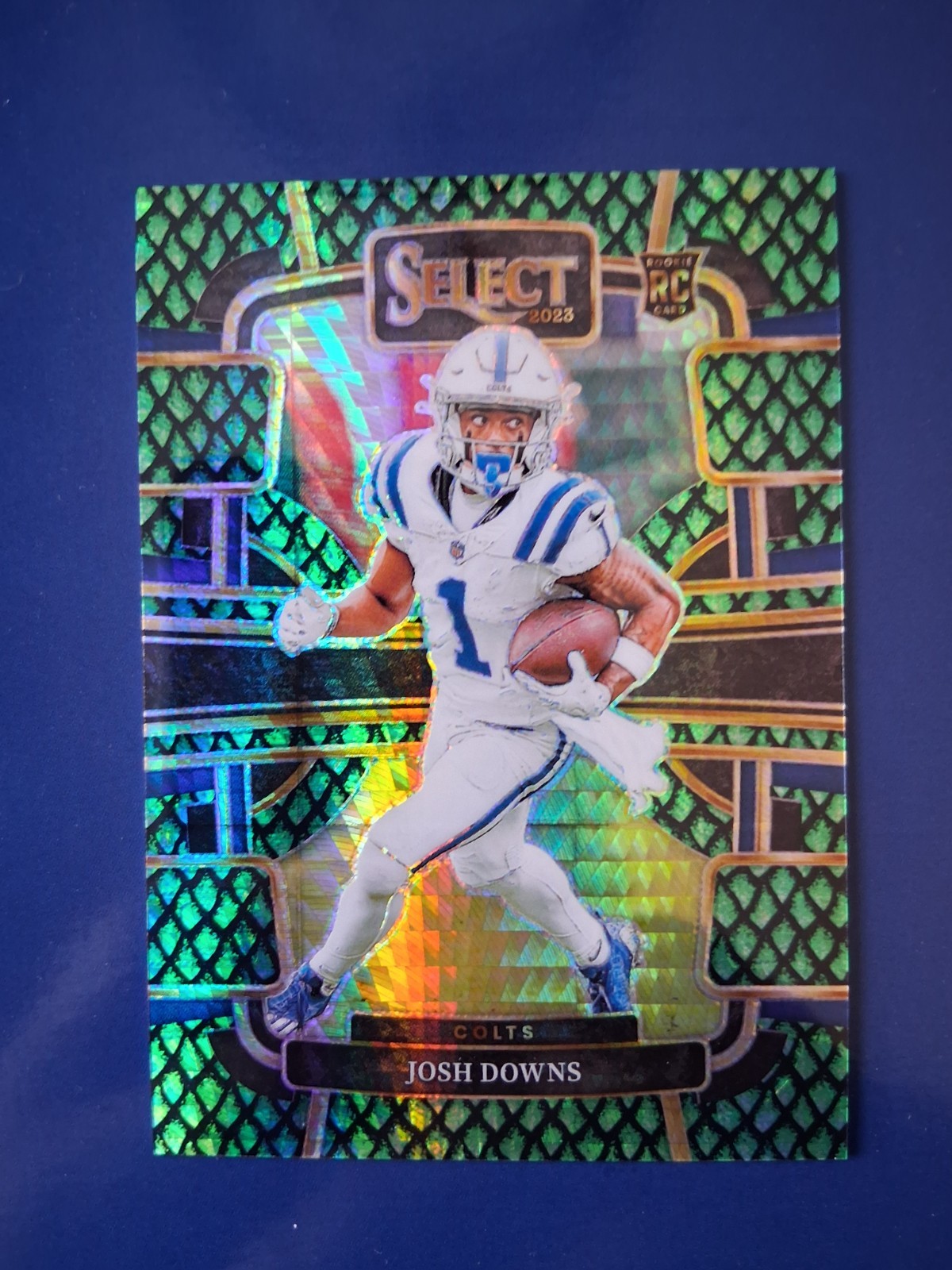 2023 Panini Select - Concourse Josh Downs #44 Dragon Scale Prizm /70 (RC)