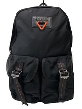 DIESEL Leather Backpack, Black, RN93243CA25594