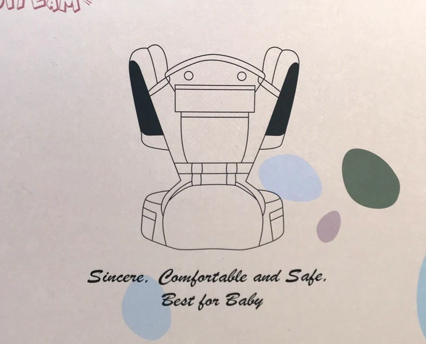 Fruiteam 2-in-1 Ergonomic Hip Seat Baby Carrier 0-36 Months Multi Position Carry