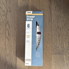 Power Strip 6 Outlets w/ Circuit Breaker Switch 4 ft Cord 125v 15amp