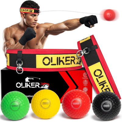 Boxing Reflex Ball for Adults and Kids, 4 Levels Boxing Ball with Adjustable Hea