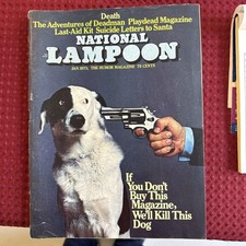 Rare National Lampoon January 1973Buy This Magazine or We'll Kill this Dog Cover