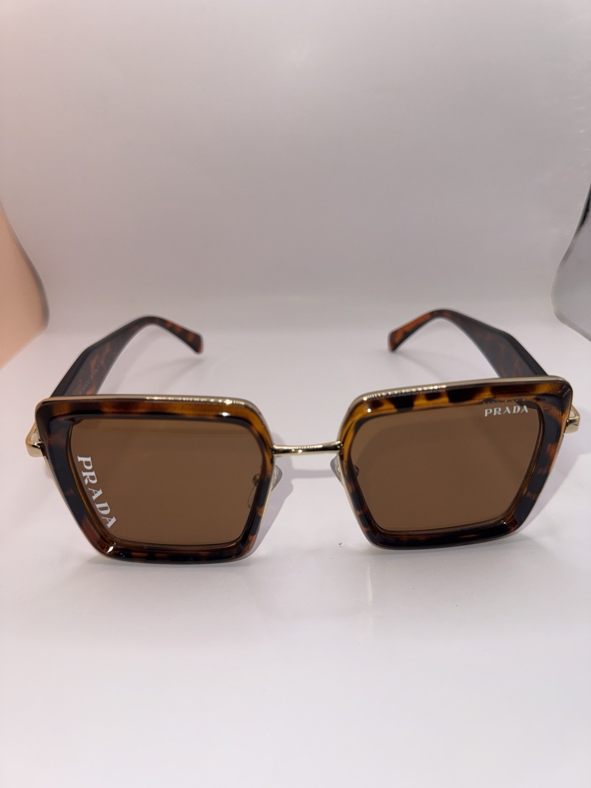 PRADA Square Tortoise Shell Women's Sunglasses Br… - image 1