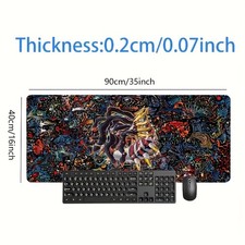 40 90cm Vibrant Abstract Monster Art Large Gaming Mouse Pad - Non-Slip Rubber De
